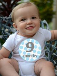 No fussy stickerts to apply to Amanda Dicembrino's 9-month old son, Mom applied the sticker after the fact.